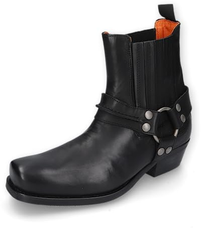 Dockers by Gerli Herren Ankle Boots, Männer Boots,Stiefel,Kurzstiefel,Booties,Nieten,schwarz,45 EU
