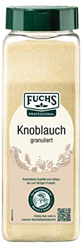 Fuchs Gewürze Knoblauch granuliert, 600 g | Mit praktischem Streuaufsatz | Für Großverbraucher und Gastronomie