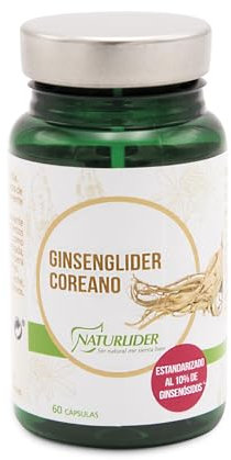 Naturlider - Ginseng Coreano - Panax Ginseng Raiz - Mejora la Concentración, Memoria y Resistencia Atlética - 60 cápsulas