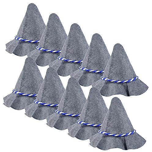 Schramm® 10 Stück Seppelhut blau-weiße Kordel Filzhut Bayern Trachtenhut Seppelhüte Hut Bier