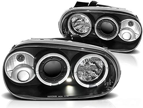 Volkswagen Faros delanteros VW Golf 4 09.97-09.03 Angel Eyes Negro