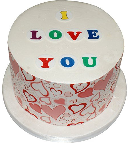 Pack of 72 Perfectly pre-Cut Edible Wafer Letters & Numbers in Mixed Colours - 25mm Diameter by CDA Products 201-725 - Make Any Message on Your Cake.