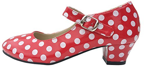 La Senorita Chaussures Flamenco Espagnol - Rouge Blanc