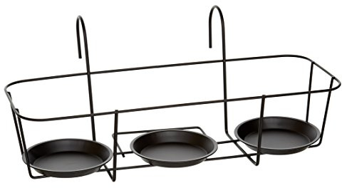 Dehner Blumentopfhalter Daisy, ca. 50 x 25 x 21 cm, Metall, schwarz