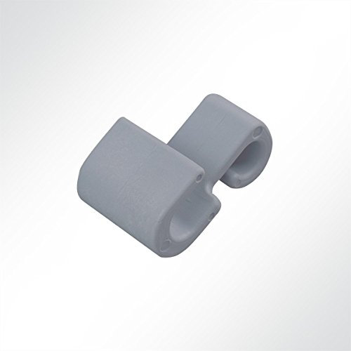 LYSEL® Kunststoff Doppelhaken klein, (BxL) 25x41mm in grau (250 Stück)