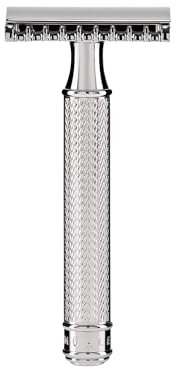 MÜHLE Traditional Sicherheitsrasierer - Rasierhobel - offener Kamm - dickerer, längerer Stiel - inkl. Probeklinge Version Grande