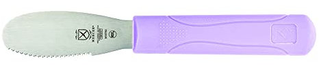 Mercer Culinary Millennia 3.5-Inch Wavy Edge Spreader, Purple, Stainless Steel, 9cm