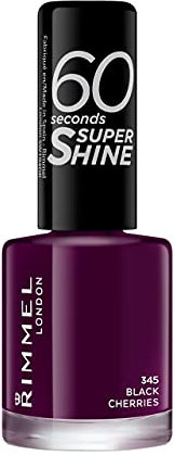 Rimmel 60 Seconds Super Shine - Vernis à Ongles Black Cherries 8 ml Violet