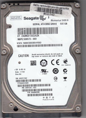 Seagate Momentus 5400.6 500GB 500GB SATA - Disco duro (500 GB, SATA, 5400 RPM, 2.5, Portátil, 8 MB)