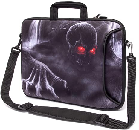 Funky Planet Wasserdichte Laptoptasche 17 Zoll - 17,3 Zoll Notebook Tasche aus Neopren - Laptop Case - Wasserfeste Laptop Hülle mit Tragegriff & Schultergurt - Notebooktasche mit Einzigartigem Design