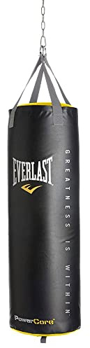 Everlast 80lb PowerCore Heavy Bag, Black