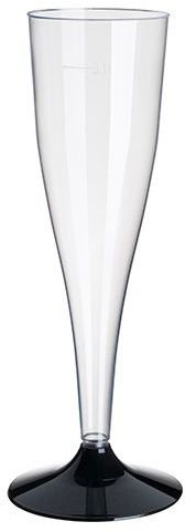 108 Stiel-Gläser für Sekt, PS Invitation 0,1 l Ø 5 cm · 17,5 cm glasklar Sektgläser Plastik mit Füllstrich