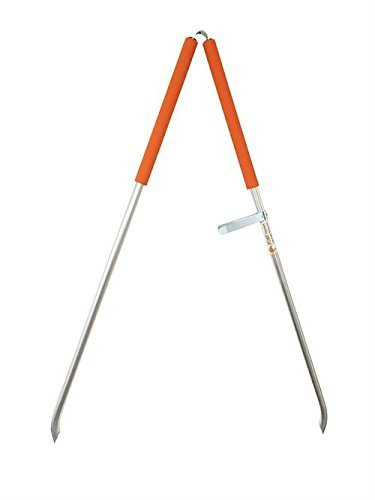 ArcMate Squeezy Pick Up Tongs, Tweezer Style Outdoor Litter Pick Up Tool, Reacher Grabber, Adjustable from 24 to 33 Reach, Orange (15080)