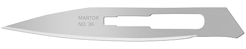 MARTOR 10 x lames de scalpel, lames de rechange couteau graphique, couteau de bricolage, 8,5 mm, tranchant, utilisable 1 fois, n° 36