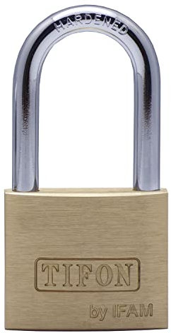 Tifon - Lucchetto in Ottone ad arco lungo, 30 mm
