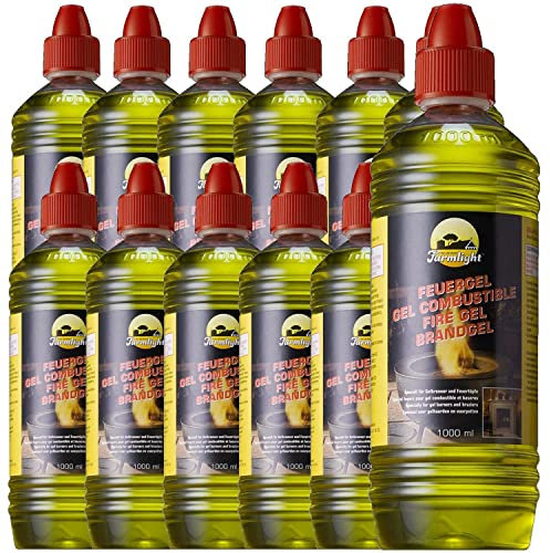 Caminetti Alte Prestazioni bio Fuoco Gel - Selezionare 5, 12, 24 Litri (12 Litri)