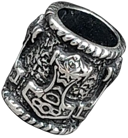 Perla para barba, plata 925, martillo de Thor, 8 mm, n.º 1146