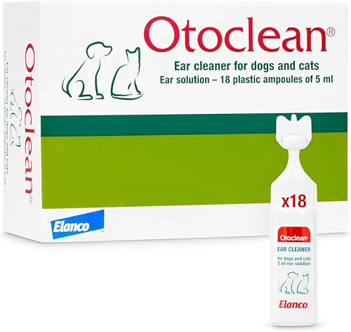 Otoclean Ear Cleaner - Soothing Cat and Dog Ear Cleaner in 5ml Bottles for Easy Application - Anti Cross-Contamination - 18 x 5ml
