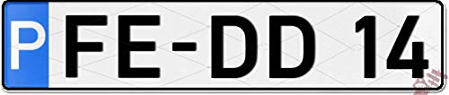 Geprägtes Nummernschild selbst gestalten ✓ Witterungsbeständig ✓ Individuelles Namensschild, Aluminium-Schild | Kfz-Kennzeichen-Schilder mit Wunschtext