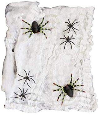 Folat 23684 - Spinnenweben mit Spinnen, 500 g, weiß