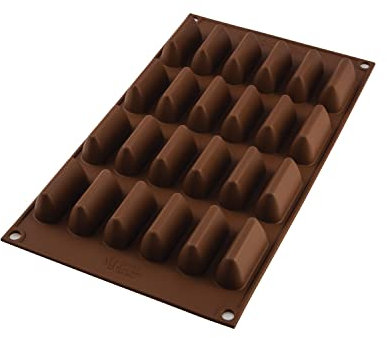 Silikomart | SF125 Molde de Silicona para Monoporciones de CHOCOGIANDUIA, Antiadherente, 24 Cavidades, Pack de 3 Moldes para Tartas, 50 x 18 h 23 mm Volumen 24 x 14 ml Tot. 336 ml
