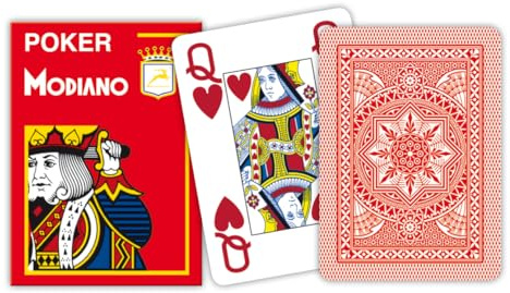 MODIANO Texas Poker 4 Jumbo Index rosso - Carte da gioco Texas Poker 300482