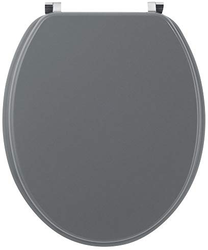 Wirquin 20717953 Abattant WC en fibre de bois Woody en forme U, gris clair