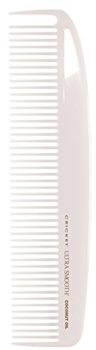 Cricket Ultra Smooth Coconut Dressing Comb - Infused with Coconut Oil & Keratin for Frizz-Free Shine, Ideal for Styling, Smoothing, and Cutting Shorter Hair