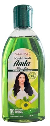 Patanjali Ayurveda Amla Haaröl Verwendung Für graues Haar und Spilt Bis 100ml