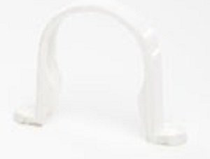 Pack of 2 x Grey Gutter 53mm Round DOWNPIPE Bracket for shed, Conservatory, Porch etc to Suit 75mm Mini guttering NOT for Standard 68MM House downpipes