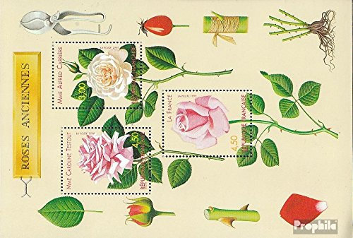Prophila Collection France Bloc 21 (complète.Edition.) Neuf avec Gomme Originale ** MNH 1999 Rose sélections (Timbres pour Les collectionneurs) Plantes/Champignons