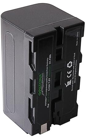 Patona NP-F 750 Lithium-Ionen Akku für Sony NP-F Mount - 4400mAh, 7,4V, 32,6Wh, Leistungsstarker Ersatzakku für Camcorder, LED Leuchten und Videoaufnahmegeräte, Langlebig, Kein Memory-Effekt