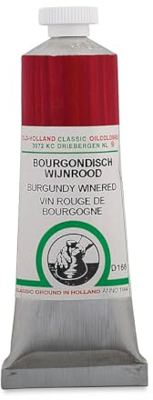 Old Holland Ölfarbe – Klassische Farben 40 MLS – 164 Künstlerfarben D166 Burgundy Wine Red