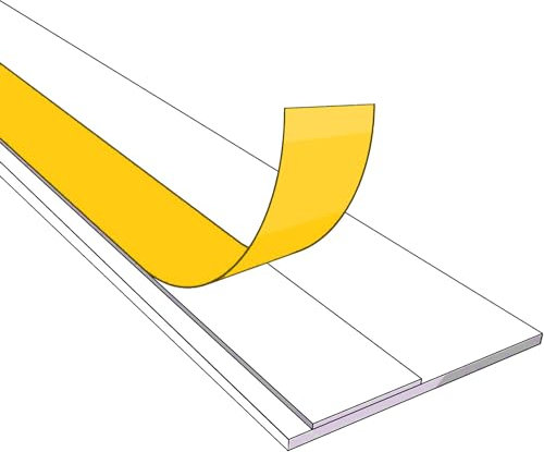 Nobily Fensterleiste 80mm ohne Lippe, 1 m bis 50 m/PVC - Fensterleisten Flachleisten Kunststoffleisten Profileleisten Abschlussleisten Zierleisten zur Fenster Montage, Made in Germany