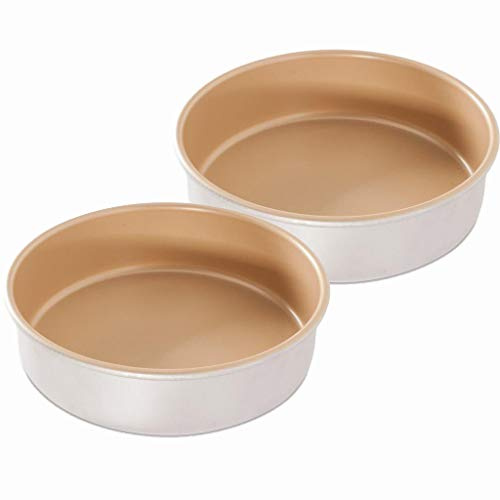 Nordic Ware 9 Round Non-stick Natural Aluminum Cake Pans (2 Pack), Metallic