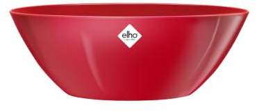 elho Brussels Diamond oval 36cm Blumentopf - Lovely Rot | L 16.5 x B 35.5 x H 13 cm | Für den Innenbereich geeignet | 100 % recycelter Kunststoff