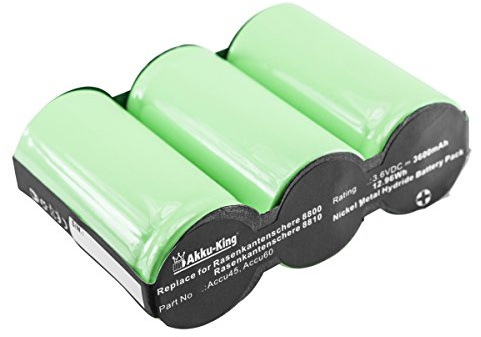 Akku kompatibel mit Gardena Accu45 - NI-MH 3000mAh - für Typ 60, Garne Vario RV-E6, Rasenkantenschere 8800, 8808, 8810, Wolf WV50 Plus