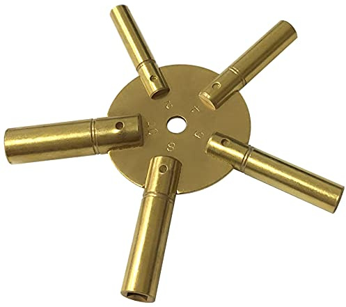Brass Clock Spider Key Winding Keys 2 – 10 New Tool by Jewellers Tools