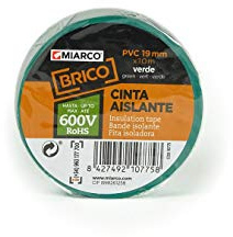 MIARCO 10785 - Cinta aislante de PVC Miarco Brico Verde 19mm x 20m