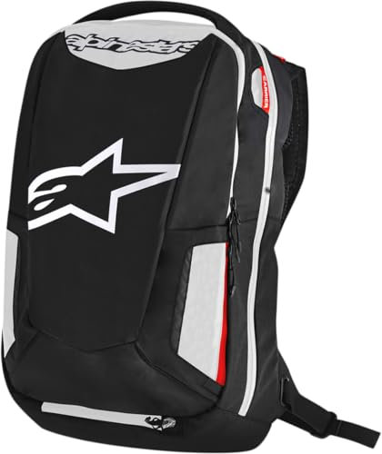 Alpinestars 2801-1259 Motorrad-Rucksack City Hunter Schuh für Unisex/Erwachsene, Schwarz/Weiß