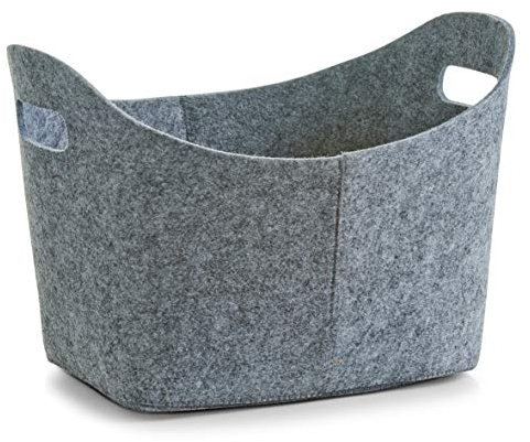 Zeller 14311 Korb, oval, Filz, grau