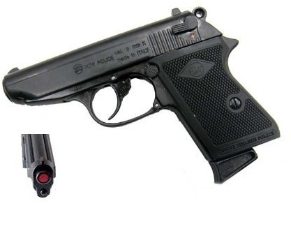 Pistola giocattolo a salve semiautomatica POLICE NEW scacciacani cal. 8mm