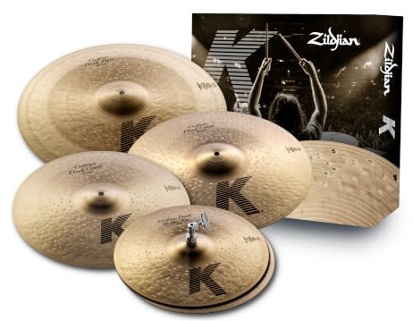 Zildjian K Custom Series Dark Cymbal Box Set - 14 Zoll Hi-Hats, 16 Zoll/18 Zoll Crash, 20 Zoll Ride
