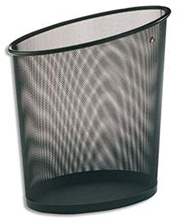 Corbeille à papier en métal Mesh 18 litres - Dimensions : L35,5 x H39 x P20 coloris noir