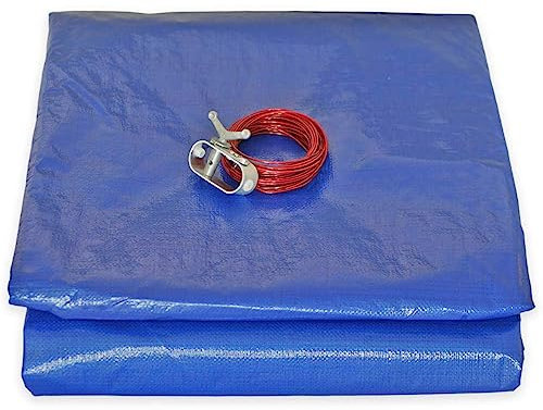Copertura Piscina Rotonda diam. 4,20 m per piscina fuori terra diam. 3,6 m - TECPLAST - PO155RD - Telo di copertura per Piscina con Rete di drenaggio