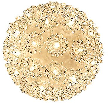 Novelty Lights 6in 50 Light Twinkling Starlight Sphere, Clear, Ornament Ball Light, 5ft Hanging Cord with S Hook, 12ft Power Cord with Stackable Plug, Commercial Grade