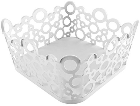 Giostyle Cestino Quadrato ForMe | Bianco | 24x24 cm | Made in Italy | Plastica 100% Riciclabile