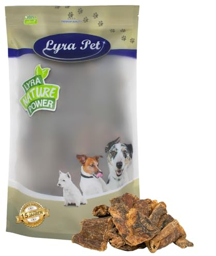 Lyra Pet® 1 kg Rinderherz getrocknet - Kausnack für Hunde Hundefutter | Fettarmer & natürlicher Kauartikel - Proteinreiches Leckerli - Gut verträgliche Belohnung - Mit natürilchem Taurin