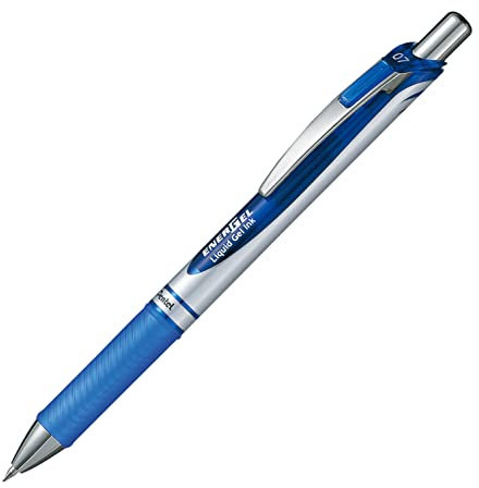 Pentel EnerGel XM BL77 Gelschreiber mit Druckmechanik, blau (1 Stück)