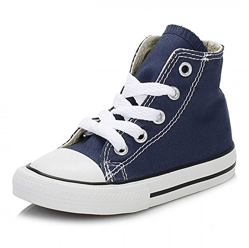 Converse Chuck Taylor All Star Core Hi - Botines de lona infantiles, color azul, talla 26